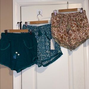 ✨ 3 Paisley Sleep Shorts ✨